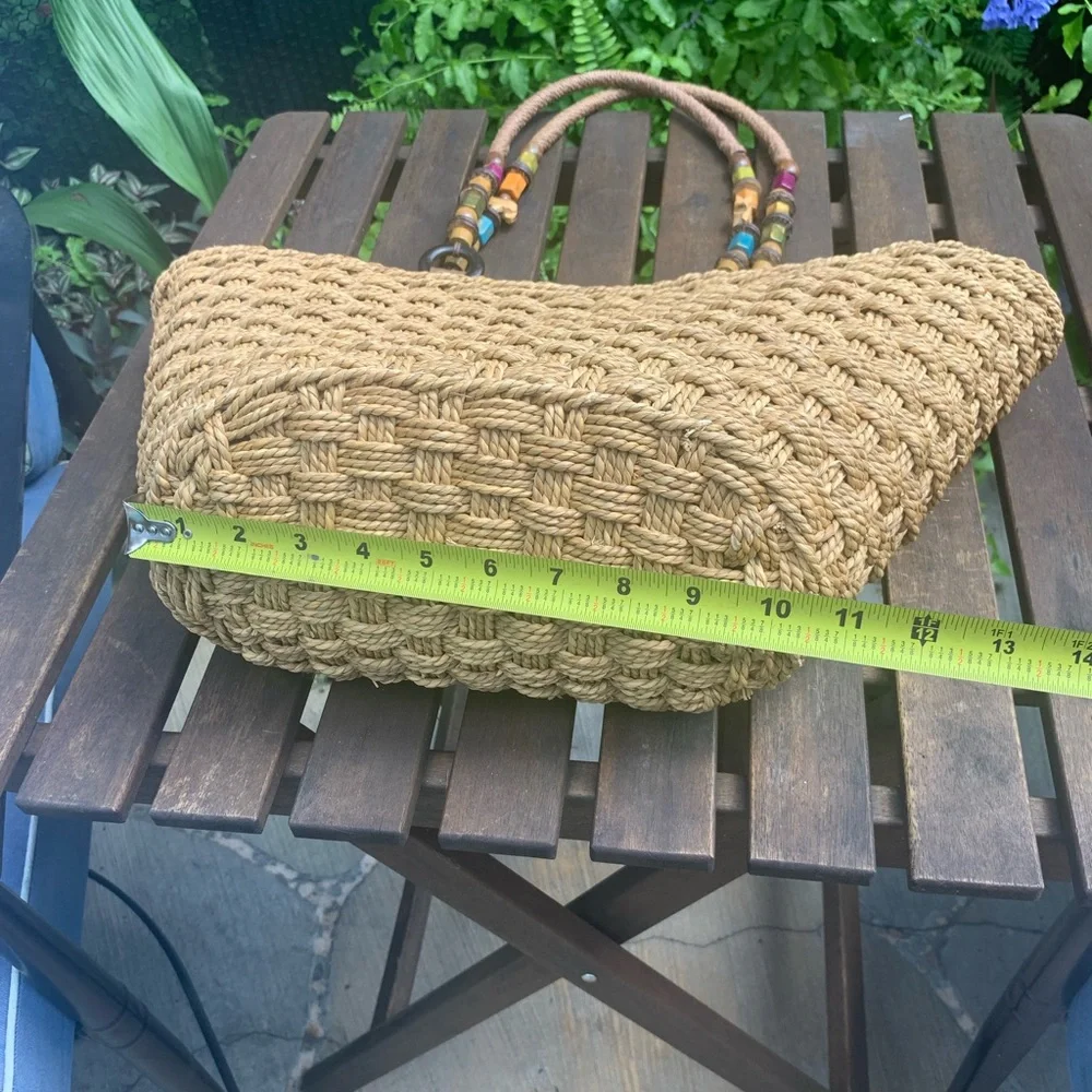 Beautiful Woven Cappelli Bag with 🐈 and Other Decorative Beads